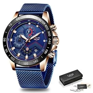 LIGE Casual Mens Sports Chronograph Quartz Watch